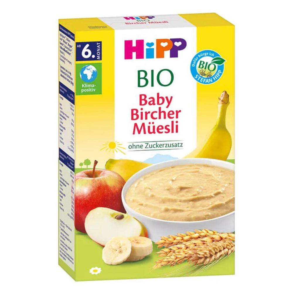 HiPP Organic Cereal Baby Bircher Muesli Porridge From 6 Months Baby Food Fruity Tasty Nutritious Meal