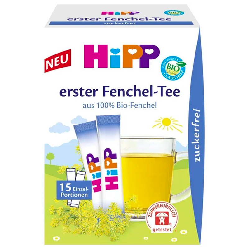 HiPP Organic First Fennel Tea European Baby No Sugar Gluten Free