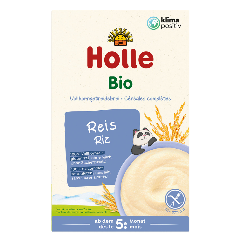 Holle Organic Wholegrain Cereal Rice Porridge 5 Months Onwards Baby Food
