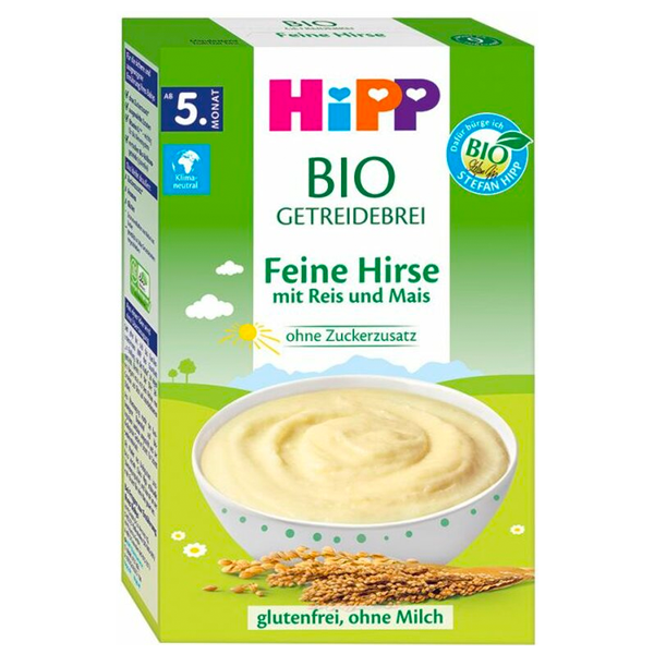 HiPP Organic Fine Millet Milk Porridge Cereal easy to digest no added sugar