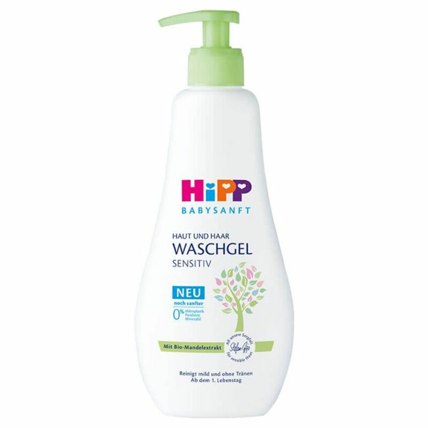 HiPP Organic Baby Head Skin Washing Gel Gentle care sensitive skin organic almond free paraffin oil colorants essential oils parabens