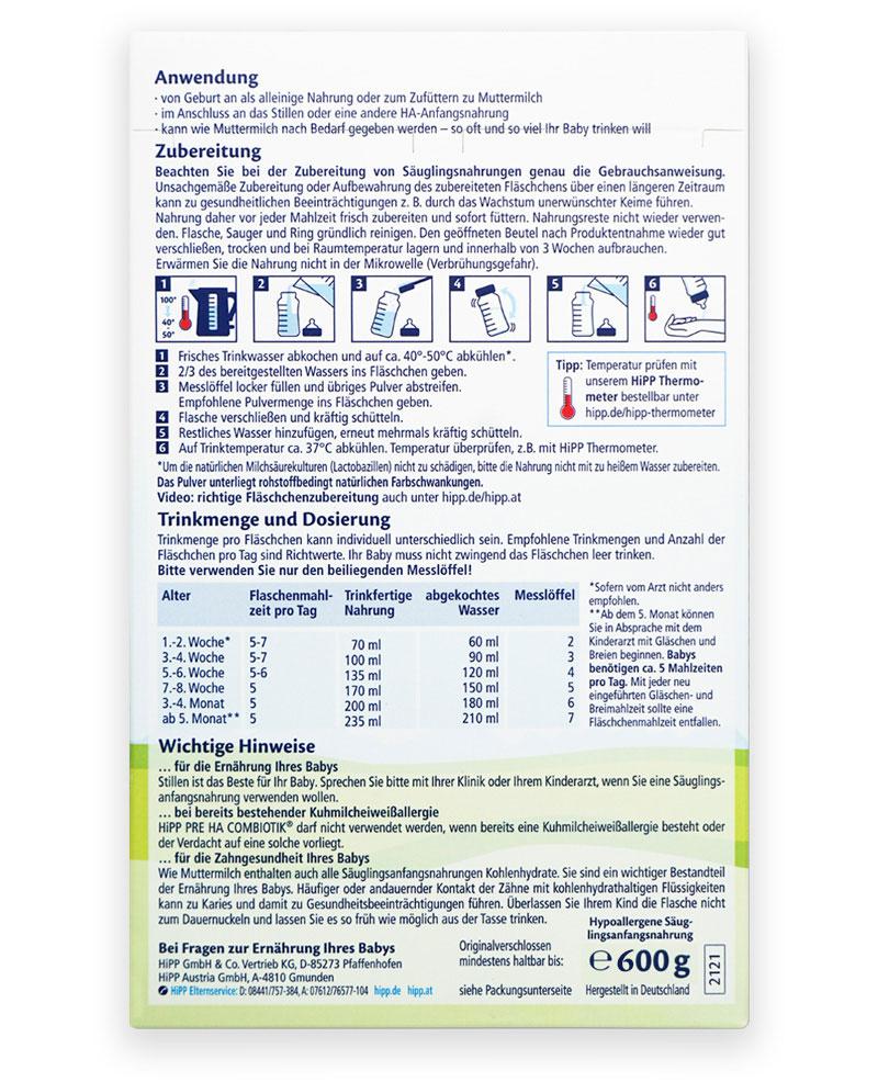 Pre mixing hot sale formula