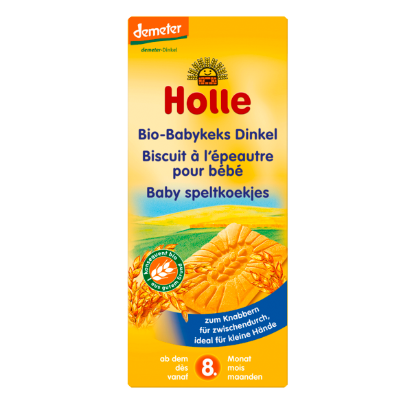 Holle Organic Baby Spelt Dinkel Biscuits no egg salt sugar contains gluten wheat free easy to digest
